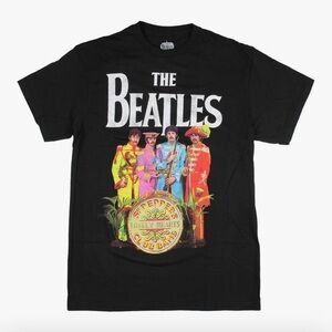 THE BEATLES Black Graphic T-Shirt